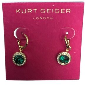 Kurt Geiger Green Gemstone earrings